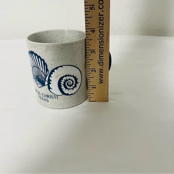 Vintage Corpus Christi, Texas Embossed Seashell Coffee Tea Mug Gray/Navy - Picture 5 of 6